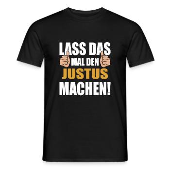 Lass das mal den Justus machen - Männer T-Shirt - Schwarz - Vorne - AI Model Male 178 light (178cm)