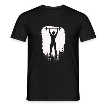 Bodybuilding Gewichtheben Fitness Workout - Männer T-Shirt - Schwarz - Vorne - AI Model Male 178 light (178cm)
