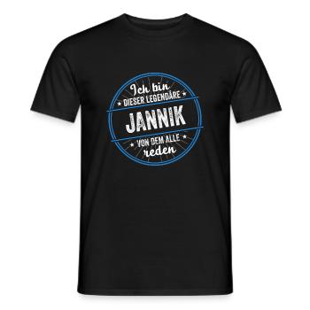Ich bin dieser legendärer Jannik Name - Männer T-Shirt - Schwarz - Vorne - AI Model Male 178 light (178cm)