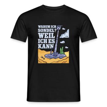 Sondeln Sondel Metalldetektor Schatzsuche - Männer T-Shirt - Schwarz - Vorne - AI Model Male 178 light (178cm)