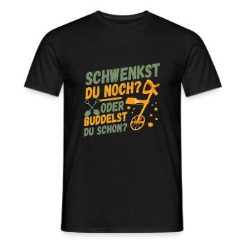 Sondeln Sondel Metalldetektor Schatzsuche - Männer T-Shirt - Schwarz - Vorne - AI Model Male 178 light (178cm)