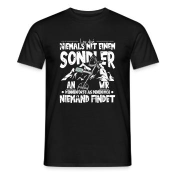 Sondeln Sondel Metalldetektor Schatzsuche - Männer T-Shirt - Schwarz - Vorne - AI Model Male 178 light (178cm)