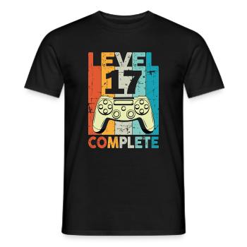 Level 17 Complete Gaming Geburtstag - Männer T-Shirt - Schwarz - Vorne - AI Model Male 178 light (178cm)