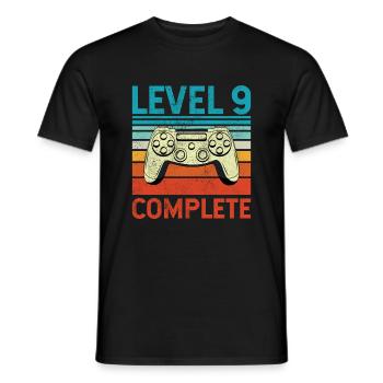Level 9 Complete - Men's T-Shirt - black - Front - AI Model Male 178 light (178cm)
