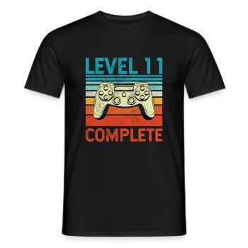 Level 11 Complete - Männer T-Shirt - Schwarz - Vorne - AI Model Male 178 light (178cm)