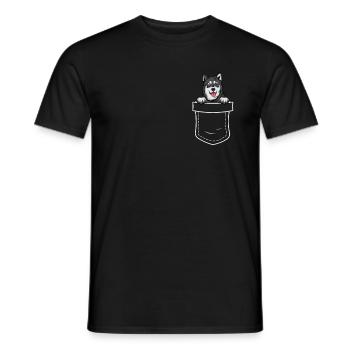 Alaska Malamute Chiens Cadeaux - T-shirt homme - noir - Devant - AI Model Male 178 light (178cm)