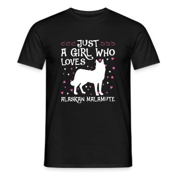 Alaska Malamute Chiens Cadeaux - T-shirt homme - noir - Devant - AI Model Male 178 light (178cm)