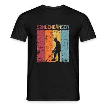 Sondeln Sondel Metalldetektor Schatzsuche - Männer T-Shirt - Schwarz - Vorne - AI Model Male 178 light (178cm)