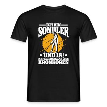 Sondeln Sondel Metalldetektor Schatzsuche - Männer T-Shirt - Schwarz - Vorne - AI Model Male 178 light (178cm)