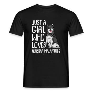 Alaska Malamute Chiens Cadeaux - T-shirt homme - noir - Devant - AI Model Male 178 light (178cm)