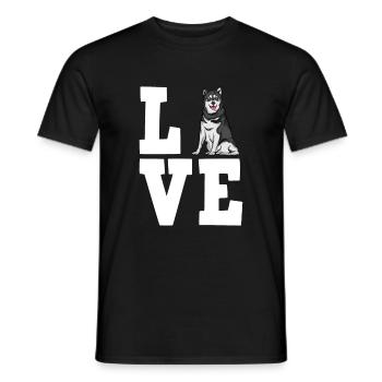 Alaska Malamute Chiens Cadeaux - T-shirt homme - noir - Devant - AI Model Male 178 light (178cm)