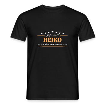 Professionell Heiko Name Vorname - Männer T-Shirt - Schwarz - Vorne - AI Model Male 178 light (178cm)