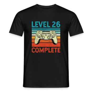 Level 26 Complete - Men's T-Shirt - black - Front - AI Model Male 178 light (178cm)