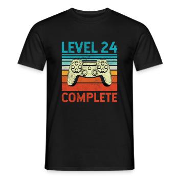 Level 24 Complete - Men's T-Shirt - black - Front - AI Model Male 178 light (178cm)