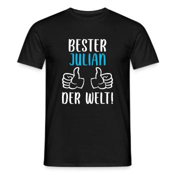 Julian Vorname Name Geburtstag - Männer T-Shirt - Schwarz - Vorne - AI Model Male 178 light (178cm)