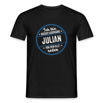 Ich bin dieser legendärer Julian Name - Männer T-Shirt - Schwarz - Vorne - AI Model Male 178 light (178cm)