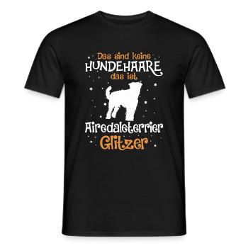 Airedale Terrier Geschenk Hunde - Männer T-Shirt - Schwarz - Vorne - AI Model Male 178 light (178cm)