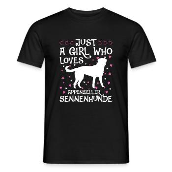Appenzeller Sennenhund Geschenk Hunde - Männer T-Shirt - Schwarz - Vorne - AI Model Male 178 light (178cm)