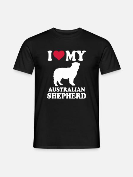 Australian Shepherd Gift Dogs - Men's T-Shirt - black