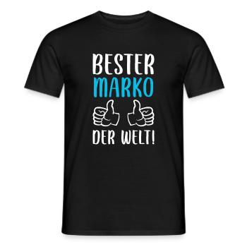 Marko Vorname Name Geburtstag - Männer T-Shirt - Schwarz - Vorne - AI Model Male 178 light (178cm)