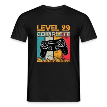 Level 29 complete Gaming Geburtstag - Männer T-Shirt - Schwarz - Vorne - AI Model Male 178 light (178cm)