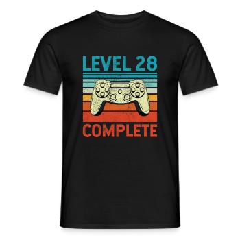 Level 28 Complete - Männer T-Shirt - Schwarz - Vorne - AI Model Male 178 light (178cm)
