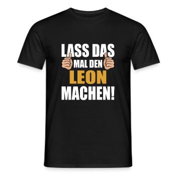 Lass das mal den Leon machen - Männer T-Shirt - Schwarz - Vorne - AI Model Male 178 light (178cm)