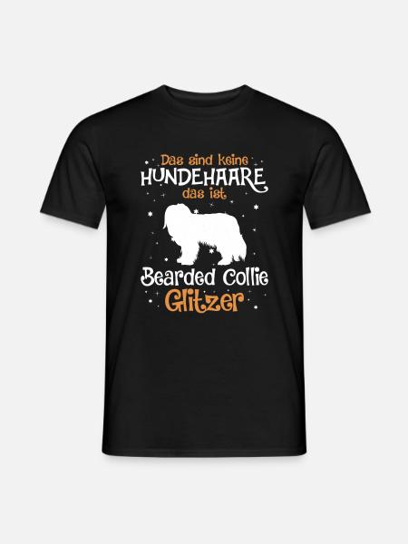 Bearded Collie Geschenk Hunde - Männer T-Shirt - Schwarz