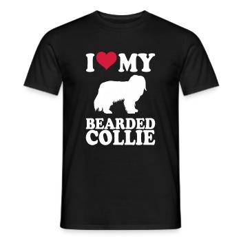 Bearded Collie Gift Chiens - T-shirt homme - noir - Devant - AI Model Male 178 light (178cm)