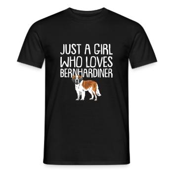 St. Bernard Gift Dogs - Men's T-Shirt - black - Front - AI Model Male 178 light (178cm)