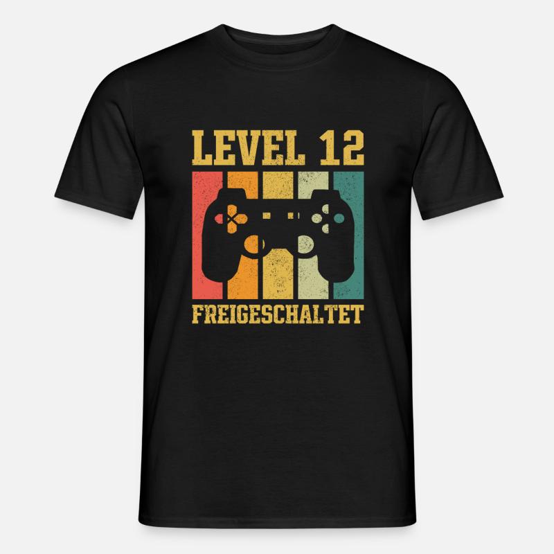Level 12 freigeschaltet - Männer T-Shirt - Schwarz