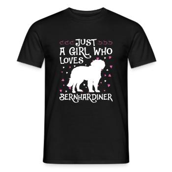 St. Bernard Gift Dogs - Men's T-Shirt - black - Front - AI Model Male 178 light (178cm)