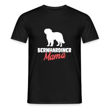 Bernhardiner Geschenk Hunde - Männer T-Shirt - Schwarz - Vorne - AI Model Male 178 light (178cm)
