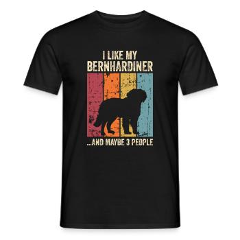 St. Bernard Gift Dogs - Men's T-Shirt - black - Front - AI Model Male 178 light (178cm)