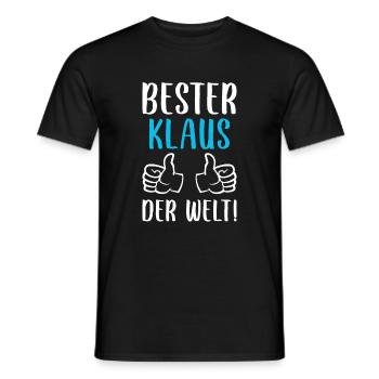 Klaus Vorname Name Geburtstag - Männer T-Shirt - Schwarz - Vorne - AI Model Male 178 light (178cm)