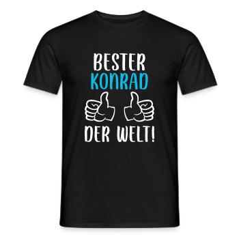 Konrad Vorname Name Geburtstag - Männer T-Shirt - Schwarz - Vorne - AI Model Male 178 light (178cm)
