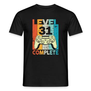 Level 31 Complete Gaming Geburtstag - Männer T-Shirt - Schwarz - Vorne - AI Model Male 178 light (178cm)
