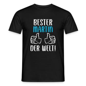 Martin Vorname Name Geburtstag - Männer T-Shirt - Schwarz - Vorne - AI Model Male 178 light (178cm)