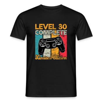 Level 30 complete Gaming Geburtstag - Männer T-Shirt - Schwarz - Vorne - AI Model Male 178 light (178cm)