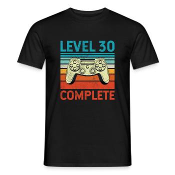 Level 30 Complete - Men's T-Shirt - black - Front - AI Model Male 178 light (178cm)