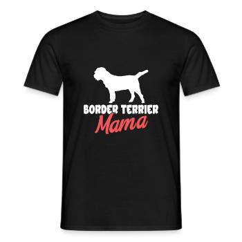Border Terrier Cadeaux Chiens - T-shirt homme - noir - Devant - AI Model Male 178 light (178cm)