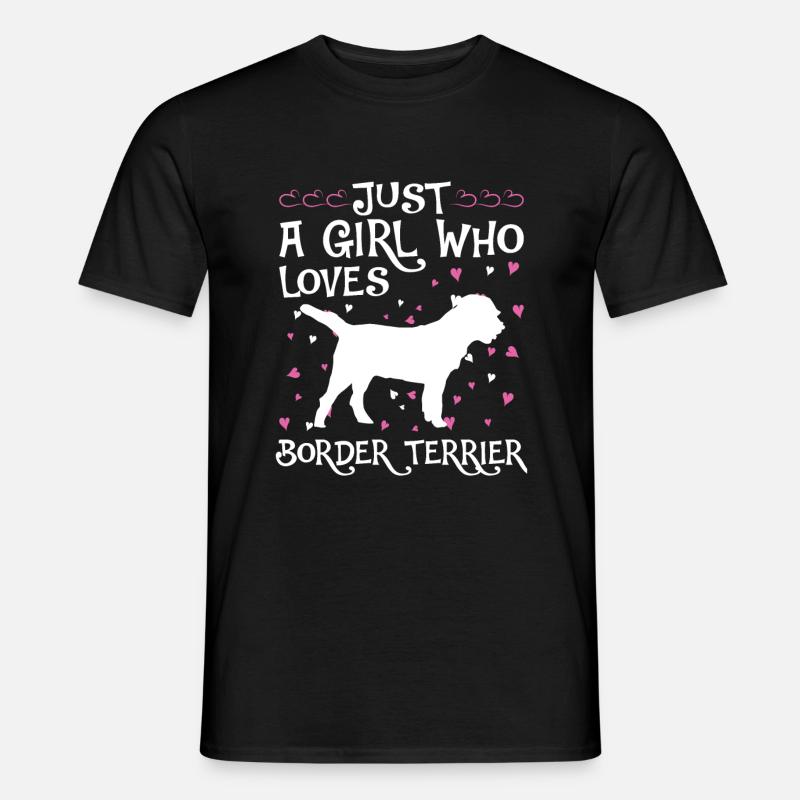 Border Terrier Geschenk Hunde - Männer T-Shirt - Schwarz