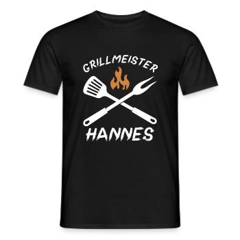 Grillmeister Hannes - Männer T-Shirt - Schwarz - Vorne - AI Model Male 178 light (178cm)