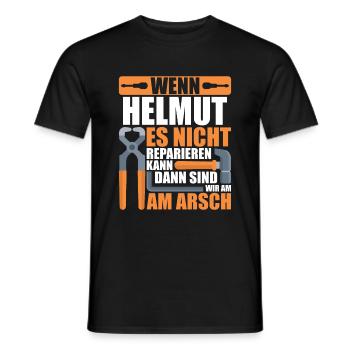 Vorname Helmut Name Geburtstag Geschenk - Männer T-Shirt - Schwarz - Vorne - AI Model Male 178 light (178cm)