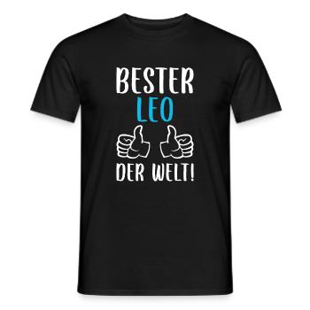 Leo Vorname Name Geburtstag - Männer T-Shirt - Schwarz - Vorne - AI Model Male 178 light (178cm)