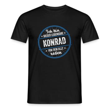Ich bin dieser legendärer Konrad Name - Männer T-Shirt - Schwarz - Vorne - AI Model Male 178 light (178cm)