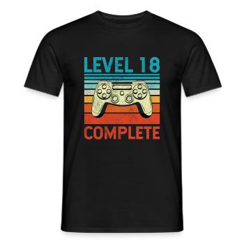 Level 18 Complete - Men's T-Shirt - black - Front - AI Model Male 178 light (178cm)