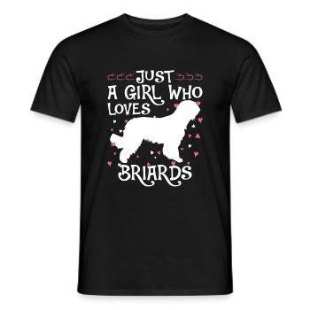 Briard Gift Dogs - Men's T-Shirt - black - Front - AI Model Male 178 light (178cm)