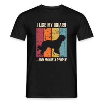 Briard Gift Dogs - Men's T-Shirt - black - Front - AI Model Male 178 light (178cm)