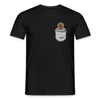 Briard Gift Dogs - Men's T-Shirt - black - Front - AI Model Male 178 light (178cm)
